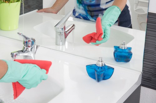 Protective handling of carpet cleaning chemicals and tools