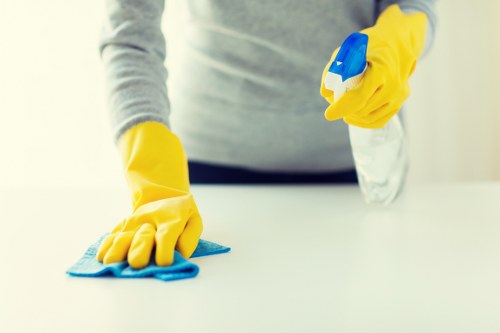 Commercial cleaning in E1 maintaining a hygienic office