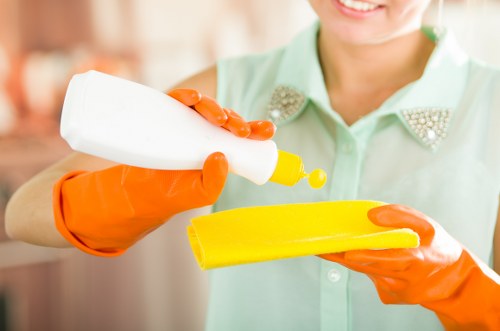 Deep office cleaning in E1 for workplace hygiene